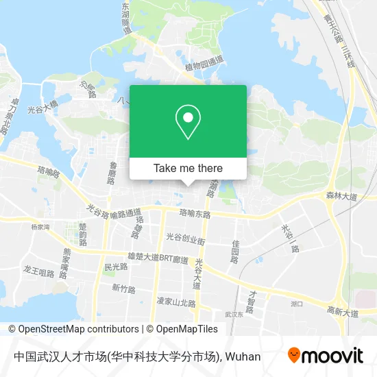 中国武汉人才市场(华中科技大学分市场) map