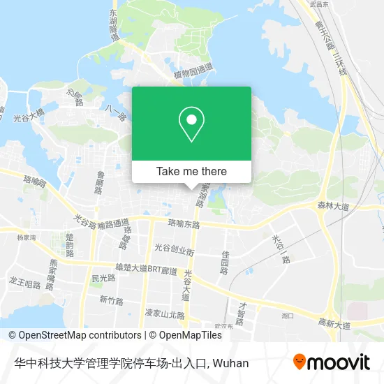 华中科技大学管理学院停车场-出入口 map
