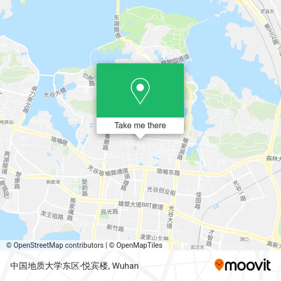 中国地质大学东区-悦宾楼 map
