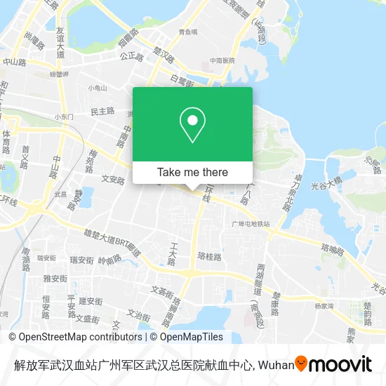 解放军武汉血站广州军区武汉总医院献血中心 map