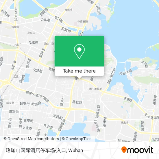 珞珈山国际酒店停车场-入口 map