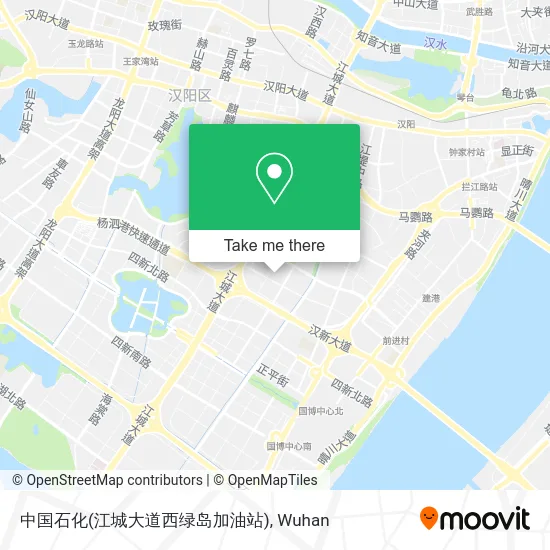 中国石化(江城大道西绿岛加油站) map