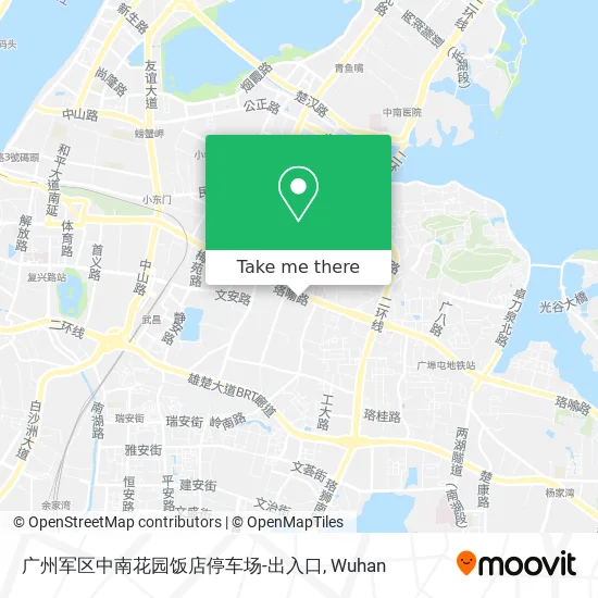 广州军区中南花园饭店停车场-出入口 map