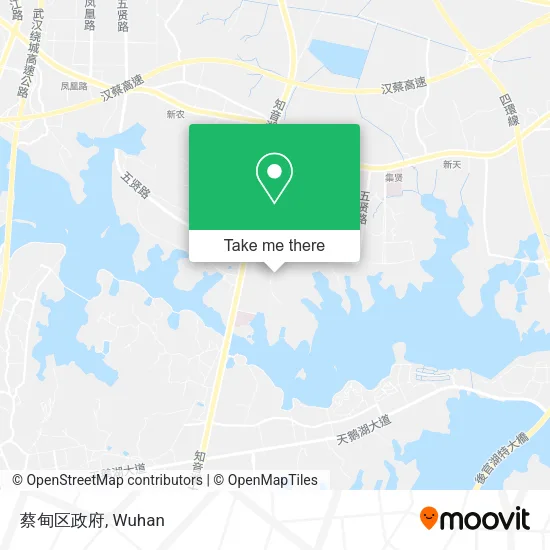 蔡甸区政府 map