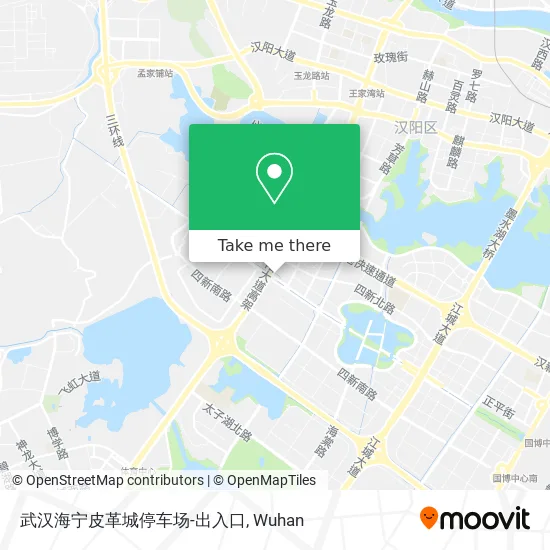 武汉海宁皮革城停车场-出入口 map