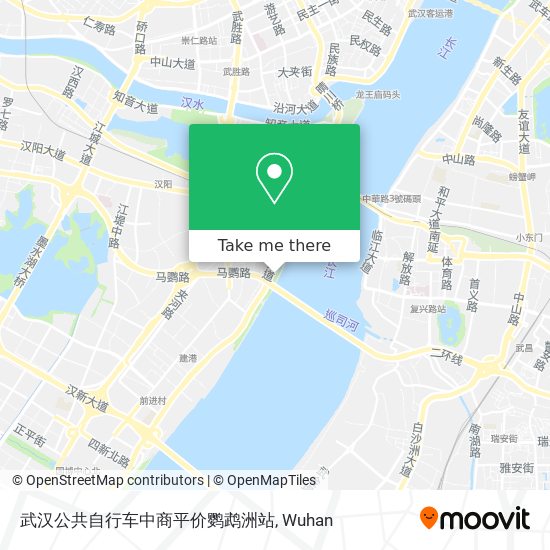 武汉公共自行车中商平价鹦鹉洲站 map