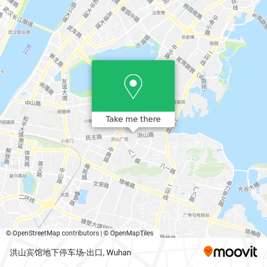 洪山宾馆地下停车场-出口 map