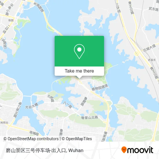 磨山景区三号停车场-出入口 map