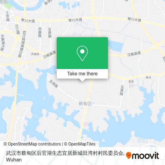 武汉市蔡甸区后官湖生态宜居新城田湾村村民委员会 map