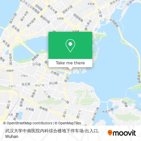 武汉大学中南医院内科综合楼地下停车场-出入口 map