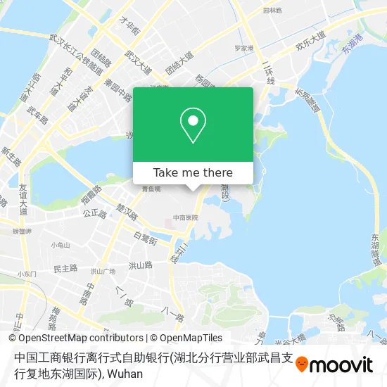中国工商银行离行式自助银行(湖北分行营业部武昌支行复地东湖国际) map