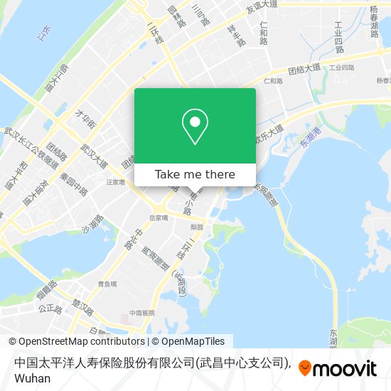中国太平洋人寿保险股份有限公司(武昌中心支公司) map