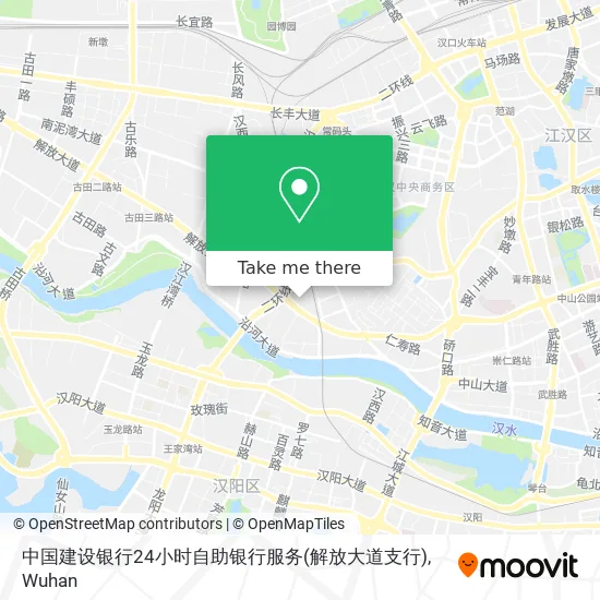 中国建设银行24小时自助银行服务(解放大道支行) map