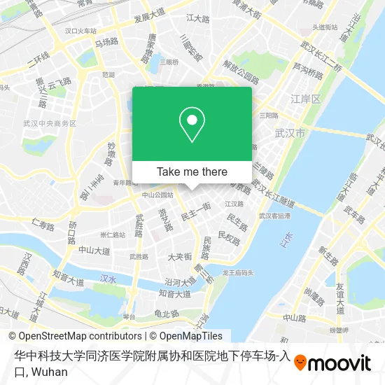 华中科技大学同济医学院附属协和医院地下停车场-入口 map