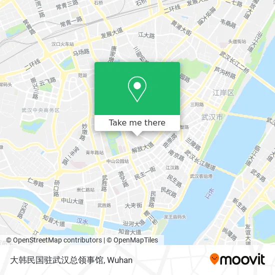 大韩民国驻武汉总领事馆 map