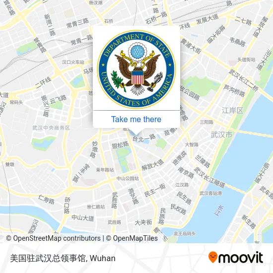 美国驻武汉总领事馆 map