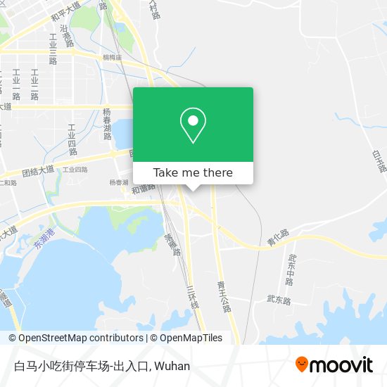 白马小吃街停车场-出入口 map