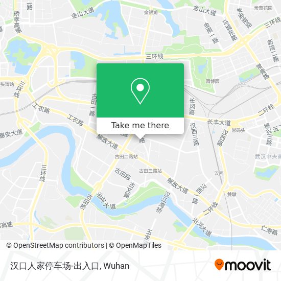 汉口人家停车场-出入口 map