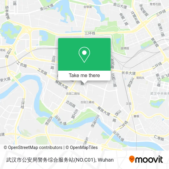 武汉市公安局警务综合服务站(NO.C01) map