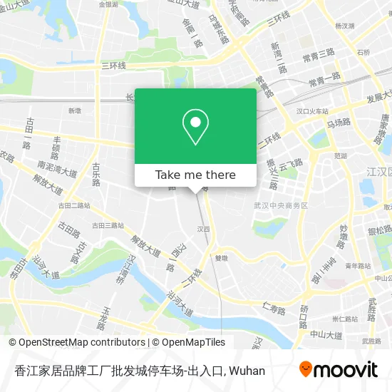 香江家居品牌工厂批发城停车场-出入口 map