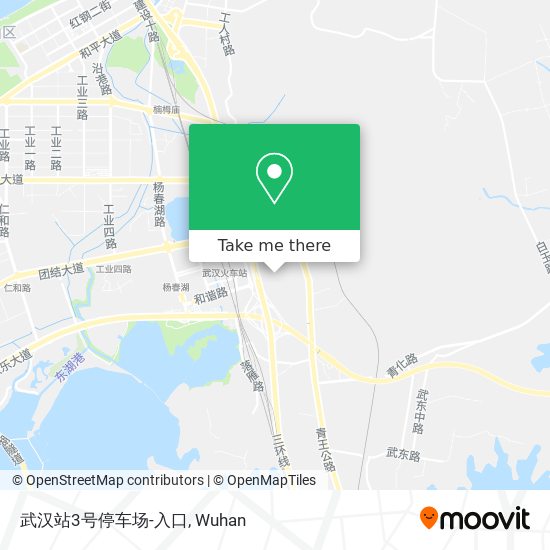 武汉站3号停车场-入口 map