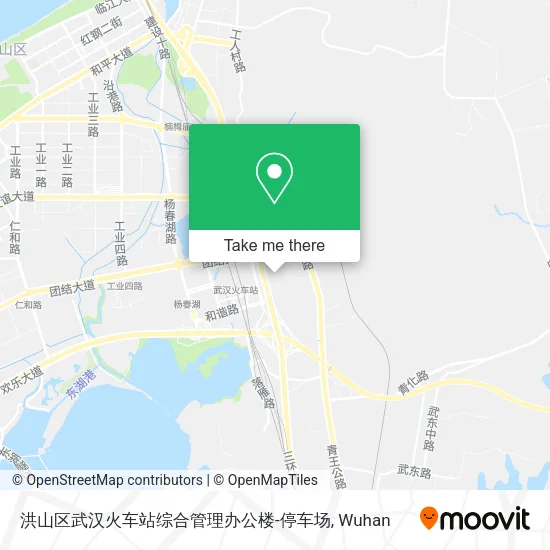 洪山区武汉火车站综合管理办公楼-停车场 map