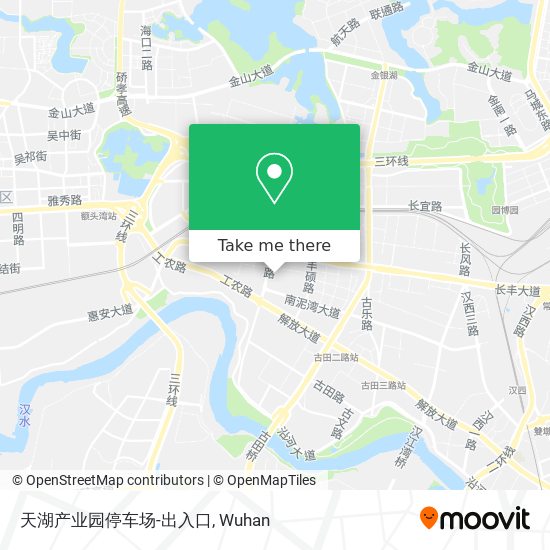 天湖产业园停车场-出入口 map