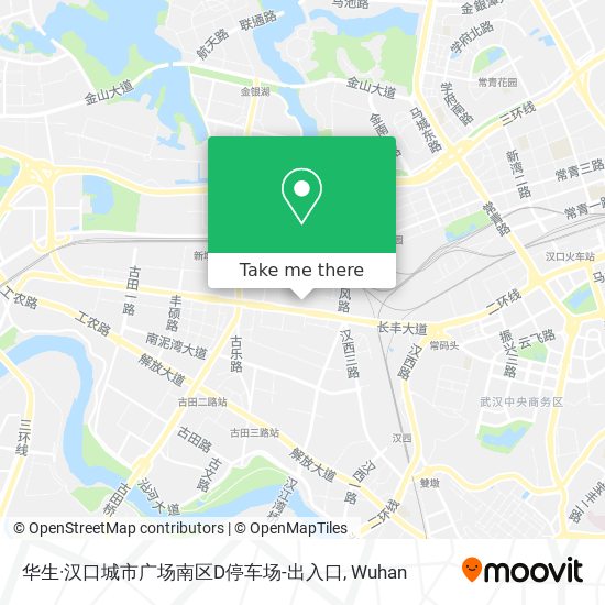 华生·汉口城市广场南区D停车场-出入口 map