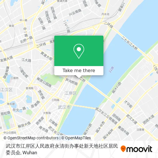 武汉市江岸区人民政府永清街办事处新天地社区居民委员会 map