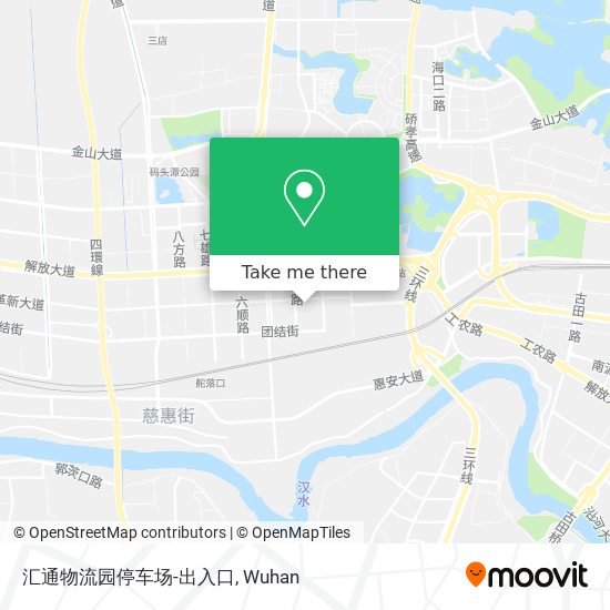 汇通物流园停车场-出入口 map
