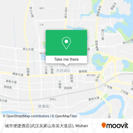 城市便捷酒店(武汉吴家山东吴大道店) map