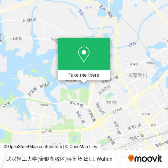 武汉轻工大学(金银湖校区)停车场-出口 map