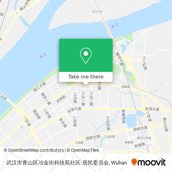 武汉市青山区冶金街科技苑社区-居民委员会 map