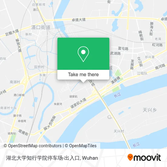 湖北大学知行学院停车场-出入口 map