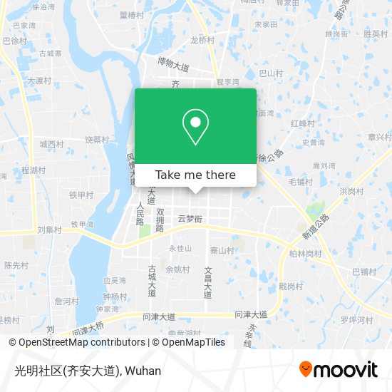 光明社区(齐安大道) map