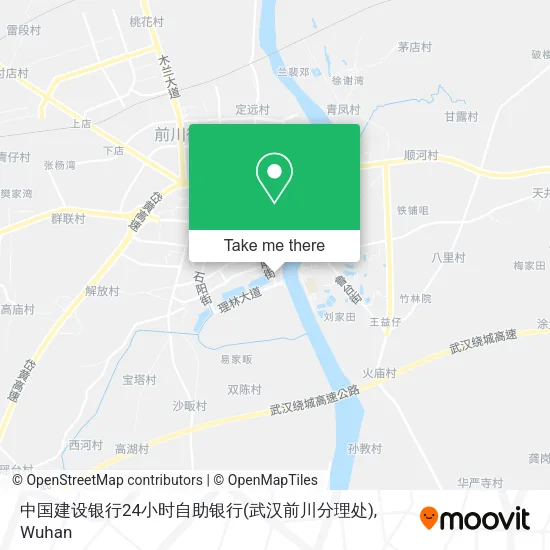 中国建设银行24小时自助银行(武汉前川分理处) map