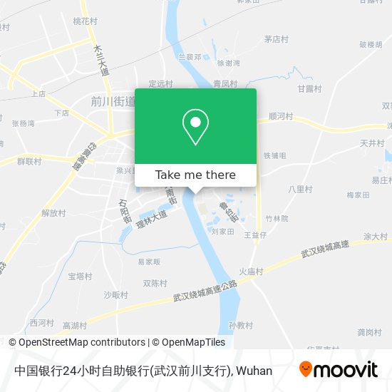 中国银行24小时自助银行(武汉前川支行) map