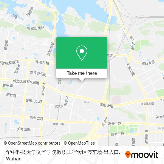 华中科技大学文华学院教职工宿舍区停车场-出入口 map