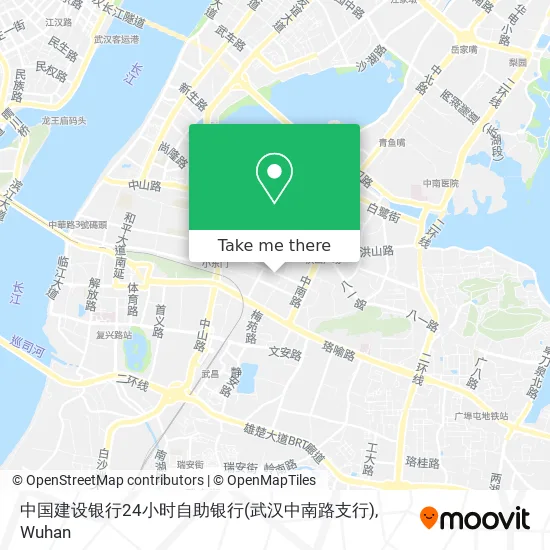 中国建设银行24小时自助银行(武汉中南路支行) map