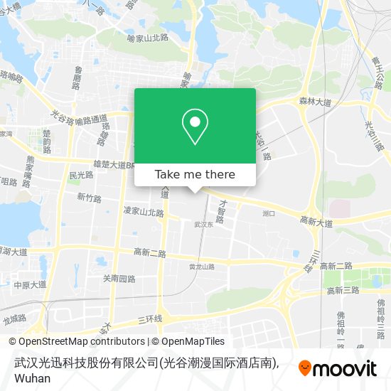 武汉光迅科技股份有限公司(光谷潮漫国际酒店南) map