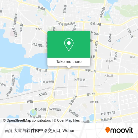 南湖大道与软件园中路交叉口 map