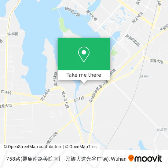758路(栗庙南路美院南门-民族大道光谷广场) map