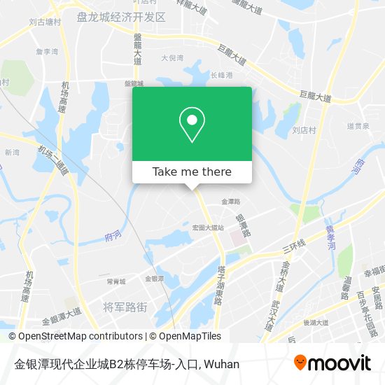 金银潭现代企业城B2栋停车场-入口 map