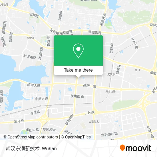 武汉东湖新技术 map