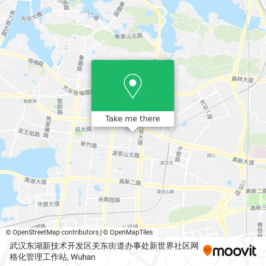 武汉东湖新技术开发区关东街道办事处新世界社区网格化管理工作站 map