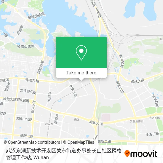 武汉东湖新技术开发区关东街道办事处长山社区网格管理工作站 map