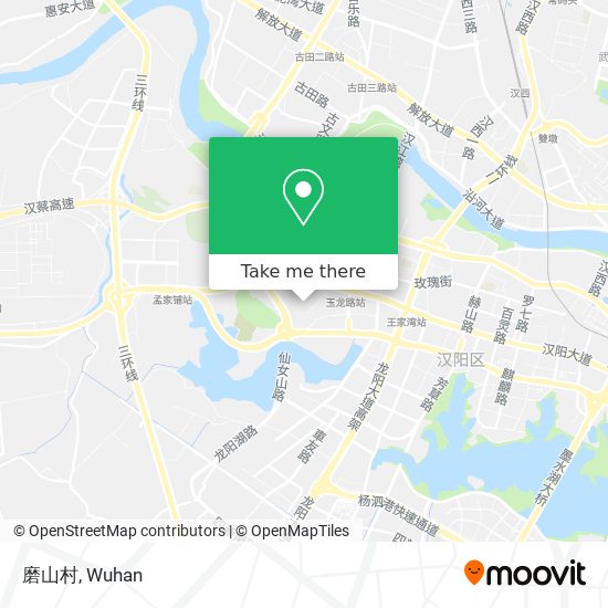 磨山村 map