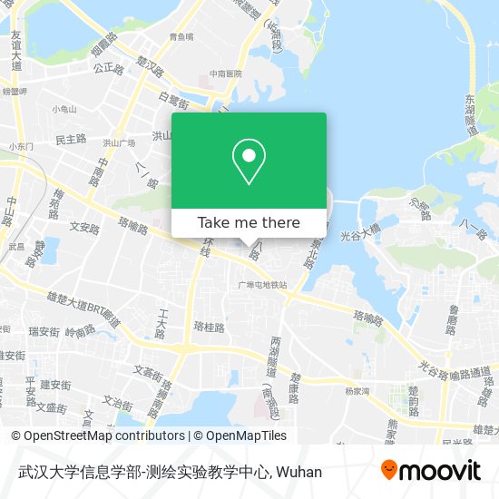 武汉大学信息学部-测绘实验教学中心 map
