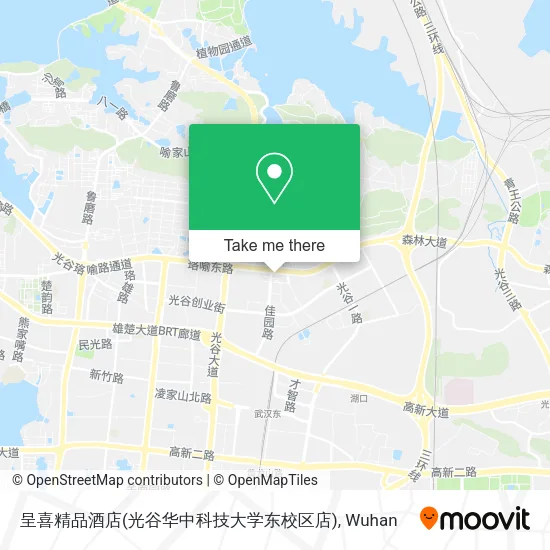 呈喜精品酒店(光谷华中科技大学东校区店) map