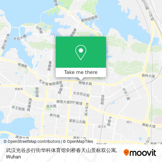 武汉光谷步行街华科体育馆剑桥春天山景标双公寓 map